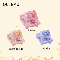 Outemu Switches Lubed Mechanical Keyboard Switch 3Pin Silent Clicky Linear Tactile Milk Peach Tea Custom Gaming RGB MX Switch