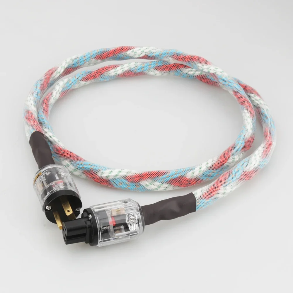 

High Quality Western Electric Red Copper AC Power Cord Cable Hi-END US EU Universal Plug for Audio Video Equipment