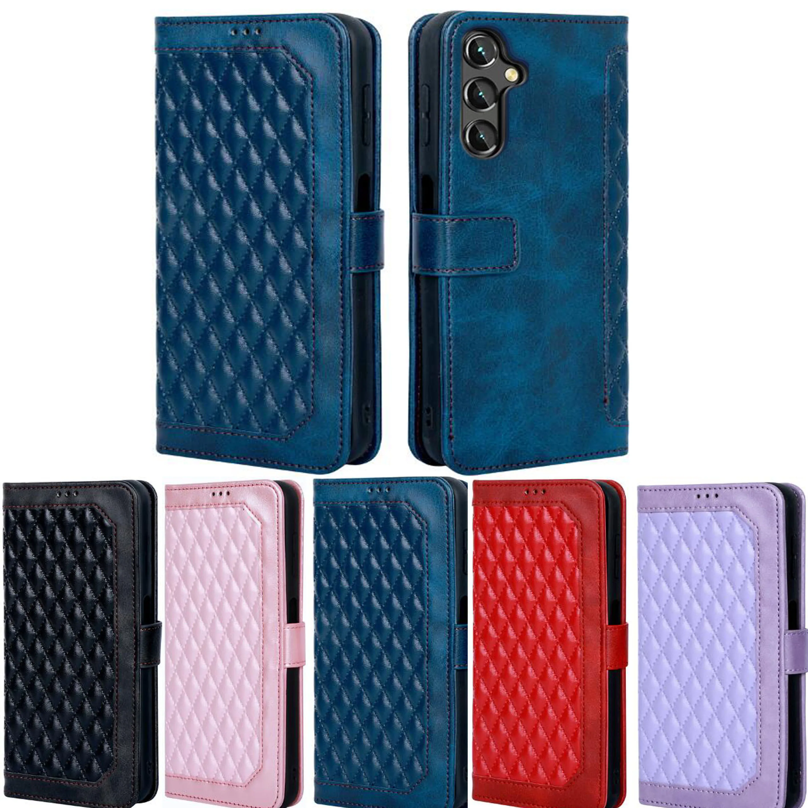 Card Holder Wallet Flip Case For Samsung Galaxy A15 A25 A35 A55 A05 A05s M15 M55 5G A156B M156 Leather Phone Cover