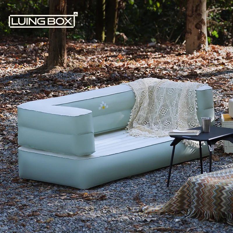 

LUINGBOX Outdoor Camping Inflatable Sofa Outdoor Portable Air Cushion Bed Lazy Lunch Break Leisure Automatic Inflatable Bed