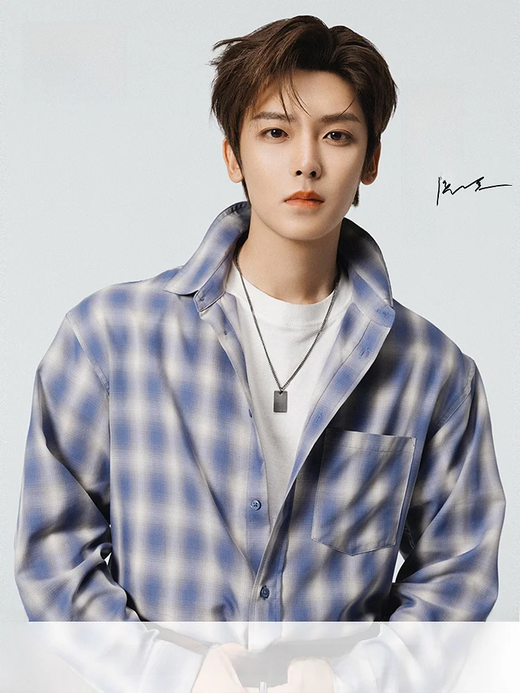 

H&M Men's Shirt Standard Fit Plaid American Style Long Sleeve Casual Shirt Polyester Cotton Blend Daily Wear 1310164