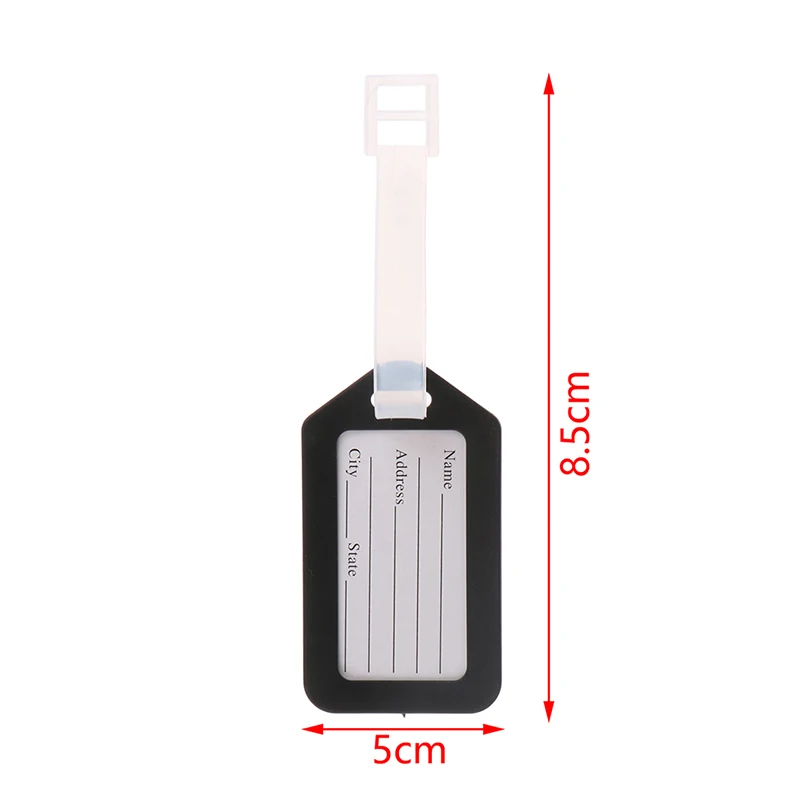 10pcs Luggage Tags Suitcase Label Bag Travel Accessories Luggage Bag Tag Name Address ID Label Plastic Suitcase Baggage Tags