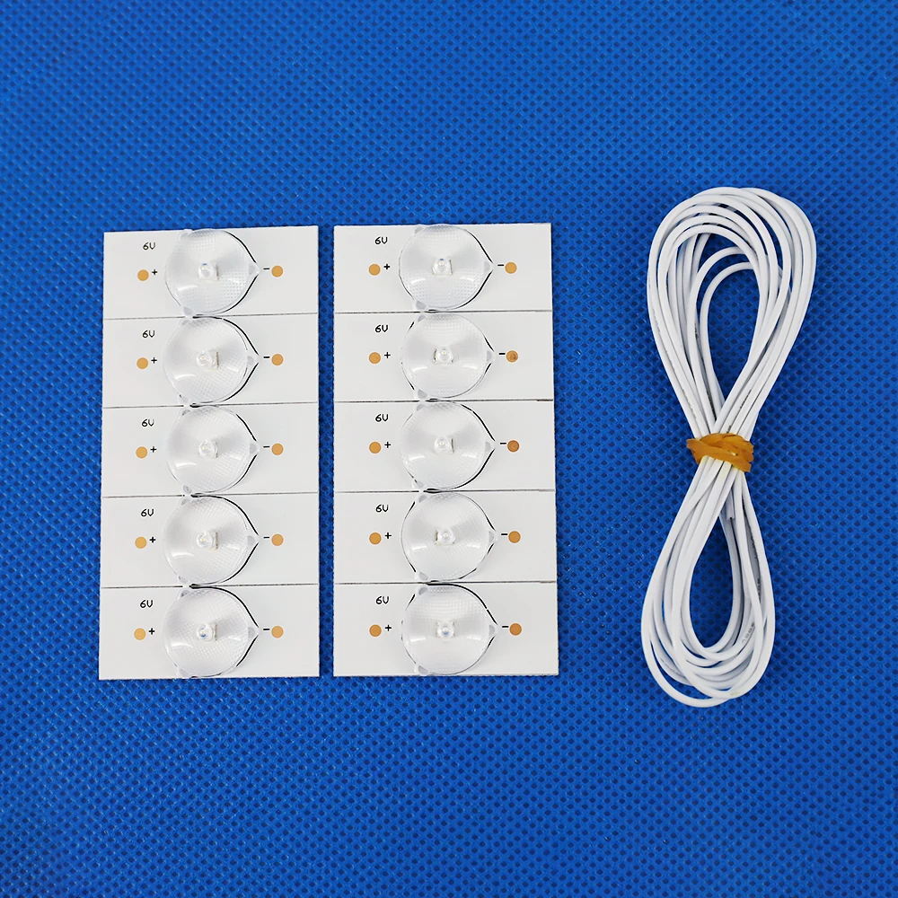 100%NEW high quality 6V SMD Lamp Beads with Optical Lens Fliter for 32-65 inch LED TV Repair