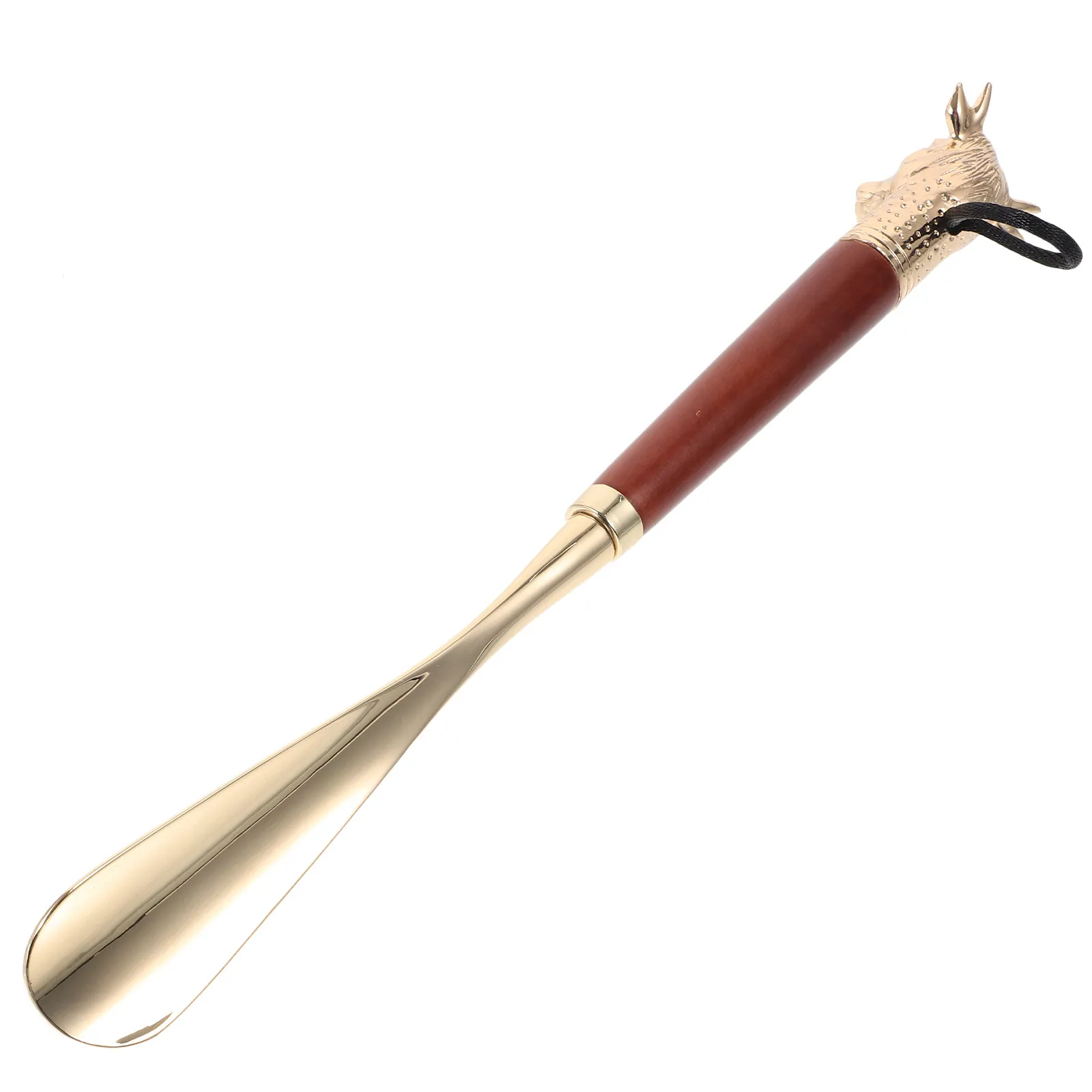 long-handle-cow-head-shoe-horn-46cm-alloy-wood-boot-shoehorn-for-adults-seniors-men-women-portable-travel-use-shoe-horn