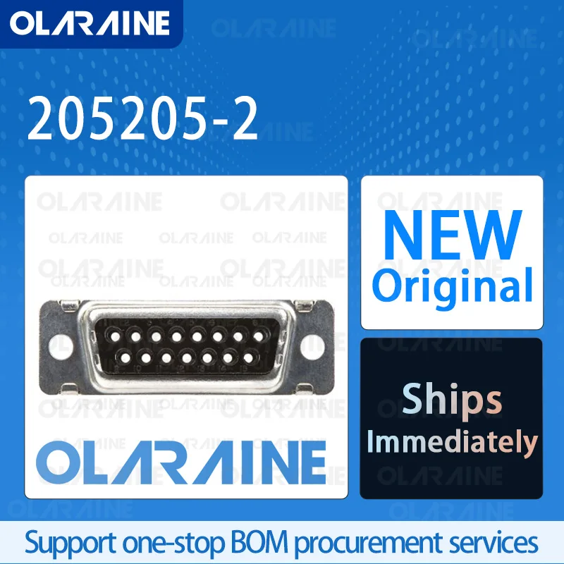 

10/50/100Pcs 205205-2 100% brand new and original IC chip D-Sub standard connector 15 Position