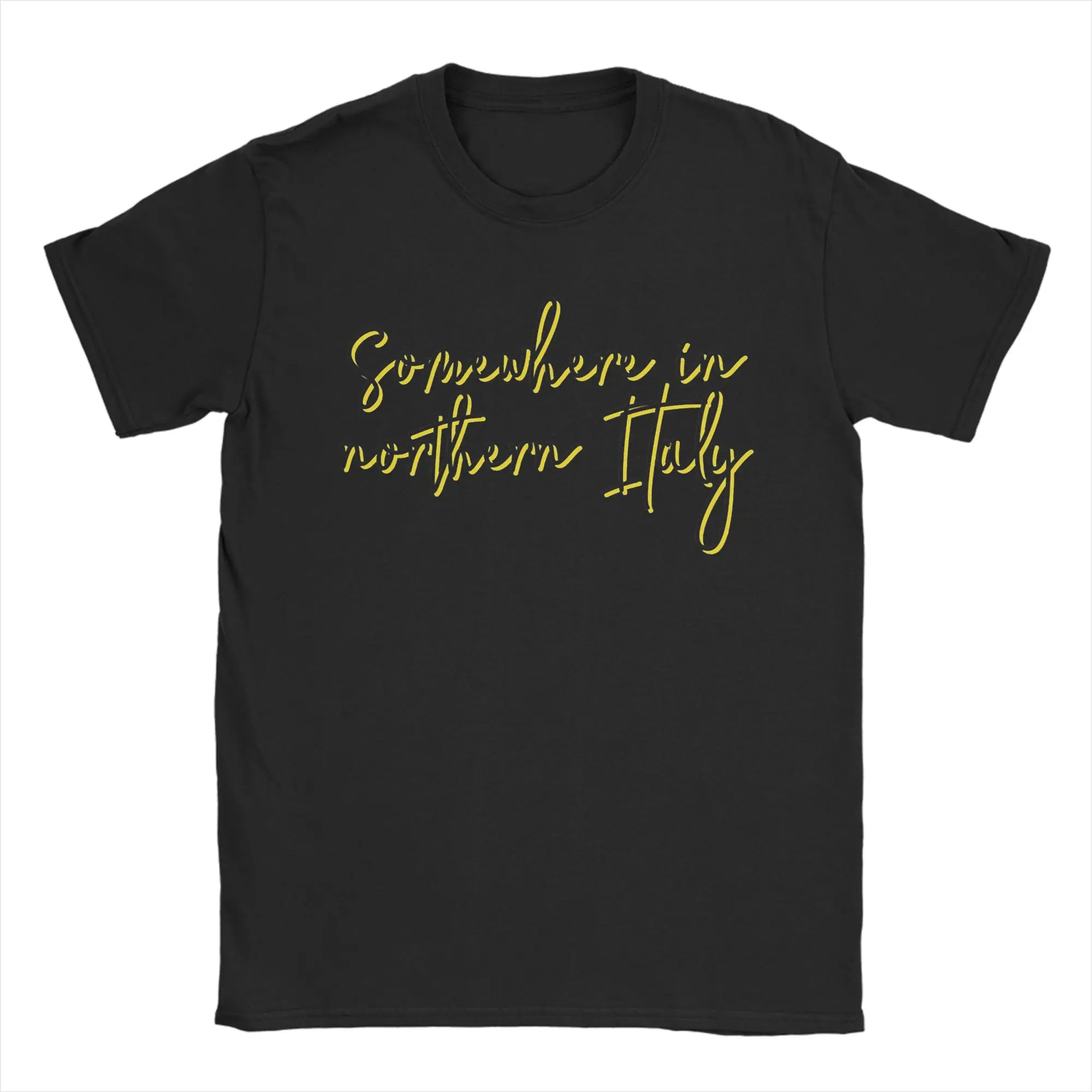 Casual Somewhere In Northern Italy T-Shirts Men Round Collar Pure Cotton T Shirt  Short Sleeve Tee Shirt Party Clothes