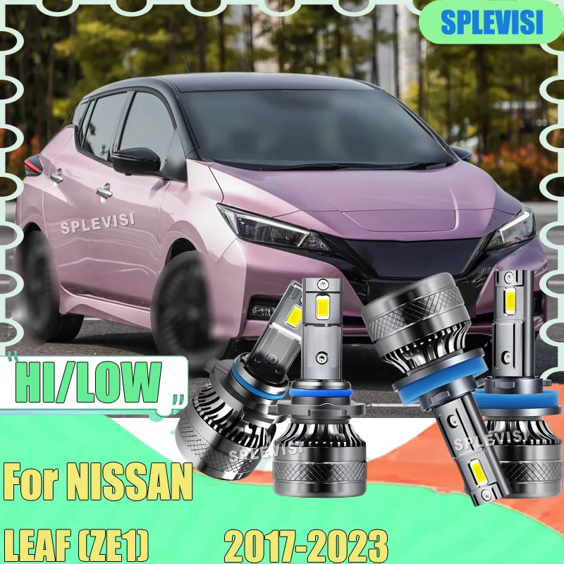 

Aluminum LED Light Bulbs LED Headlight Hi/Low Beam High Bright Car Lamp For NISSAN LEAF (ZE1) 2017-2023 2018 2019 2020 2021 2022