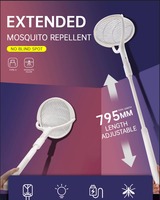 5-in-1 Electric Fly Swatter Bug Zapper Racket Fly Swatter with Battery Rechargeable Mosquito Killer Lamp with 3 Layers Safety
