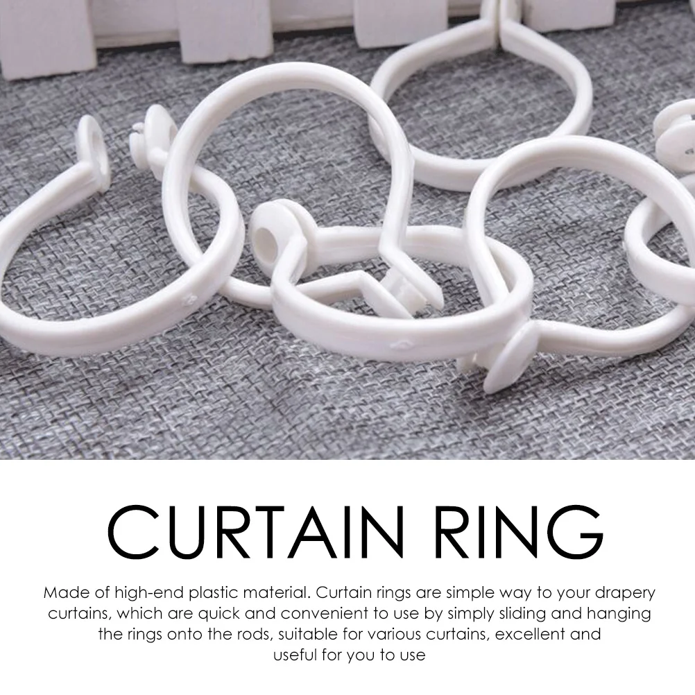 

60 шт., подвесные кольца для штор, гибкие, безопасные для разных цветов, тяжелые легкие шторы, кольца для штор для домашнего использования