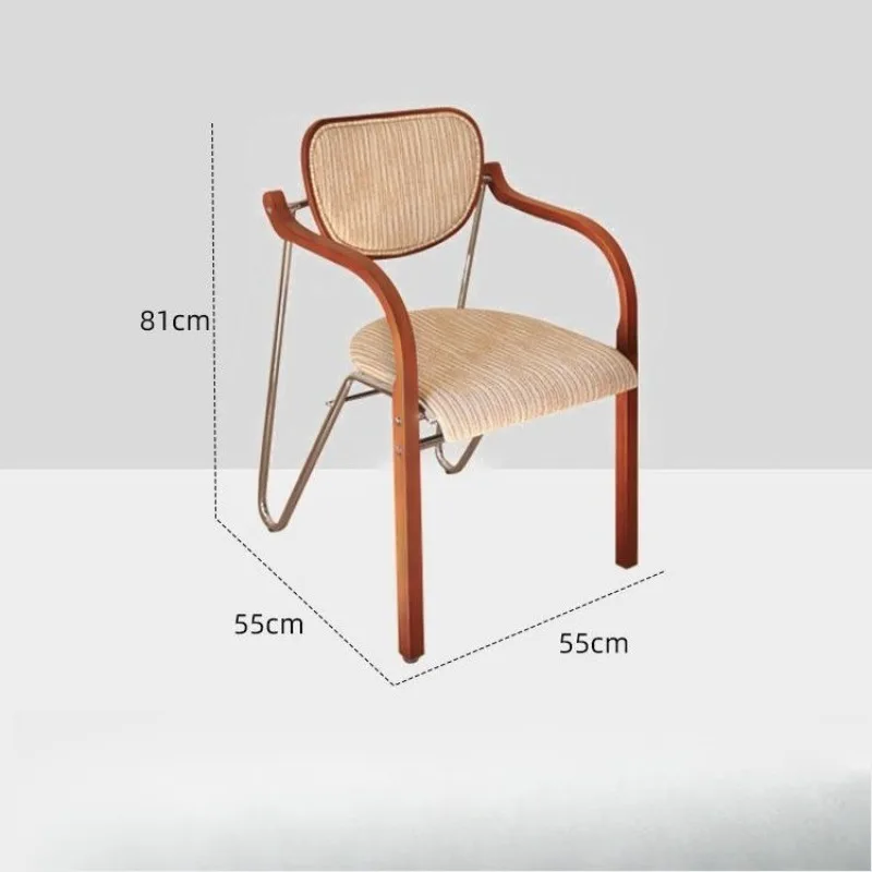 كرسي طعام من الخشب الصلب في منتصف القرن في القرون الوسطى مسند ظهر منزلي فاخر مقعد فرنسي مصمم كلاسيكي بسيط كرسي مسند ظهر من الكتان