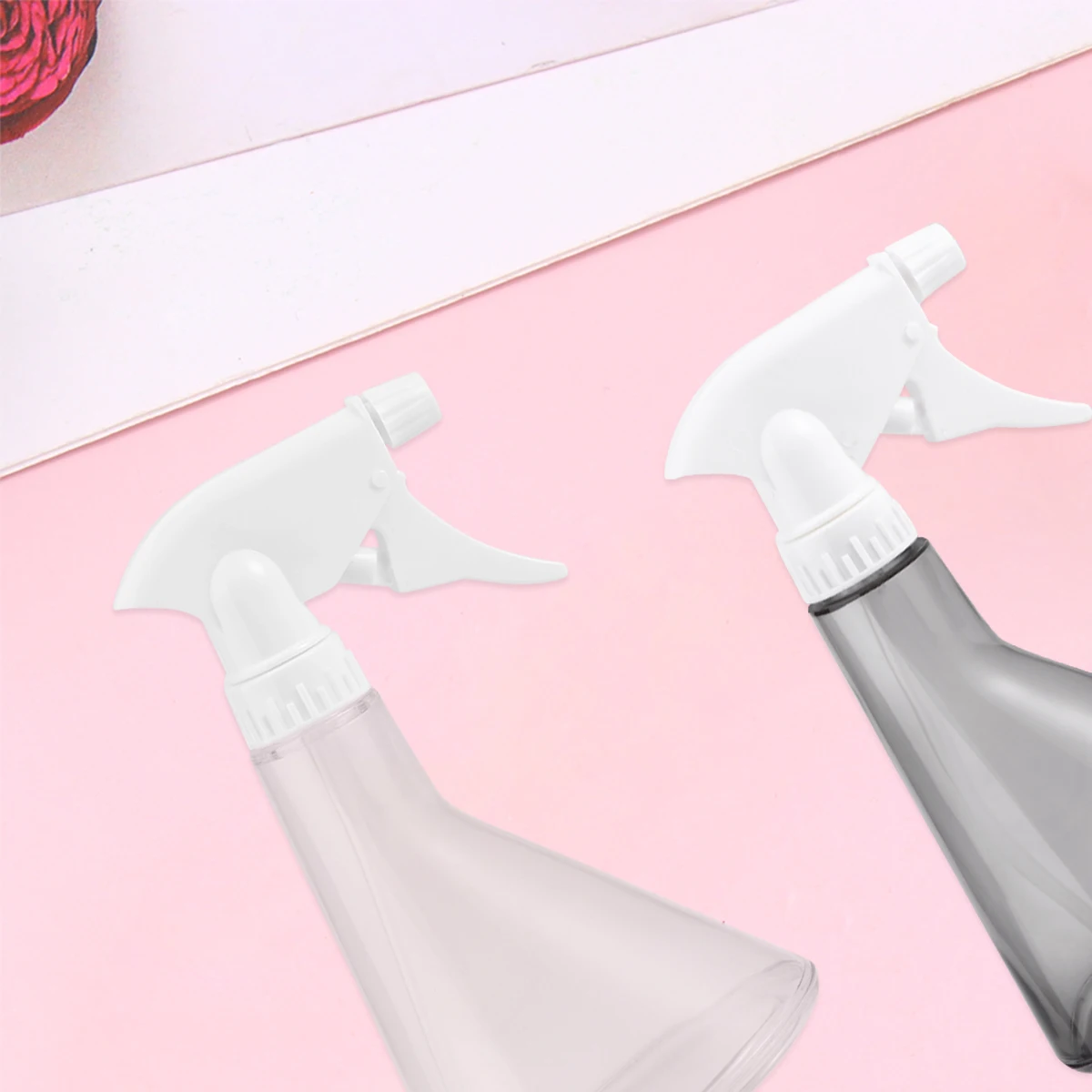 

2pcs Plastic Watering Can 370Ml Lightweight Leakproof Spray Bottle For Garden Plants Hair Salon Hand Pressure Sprayer Grey