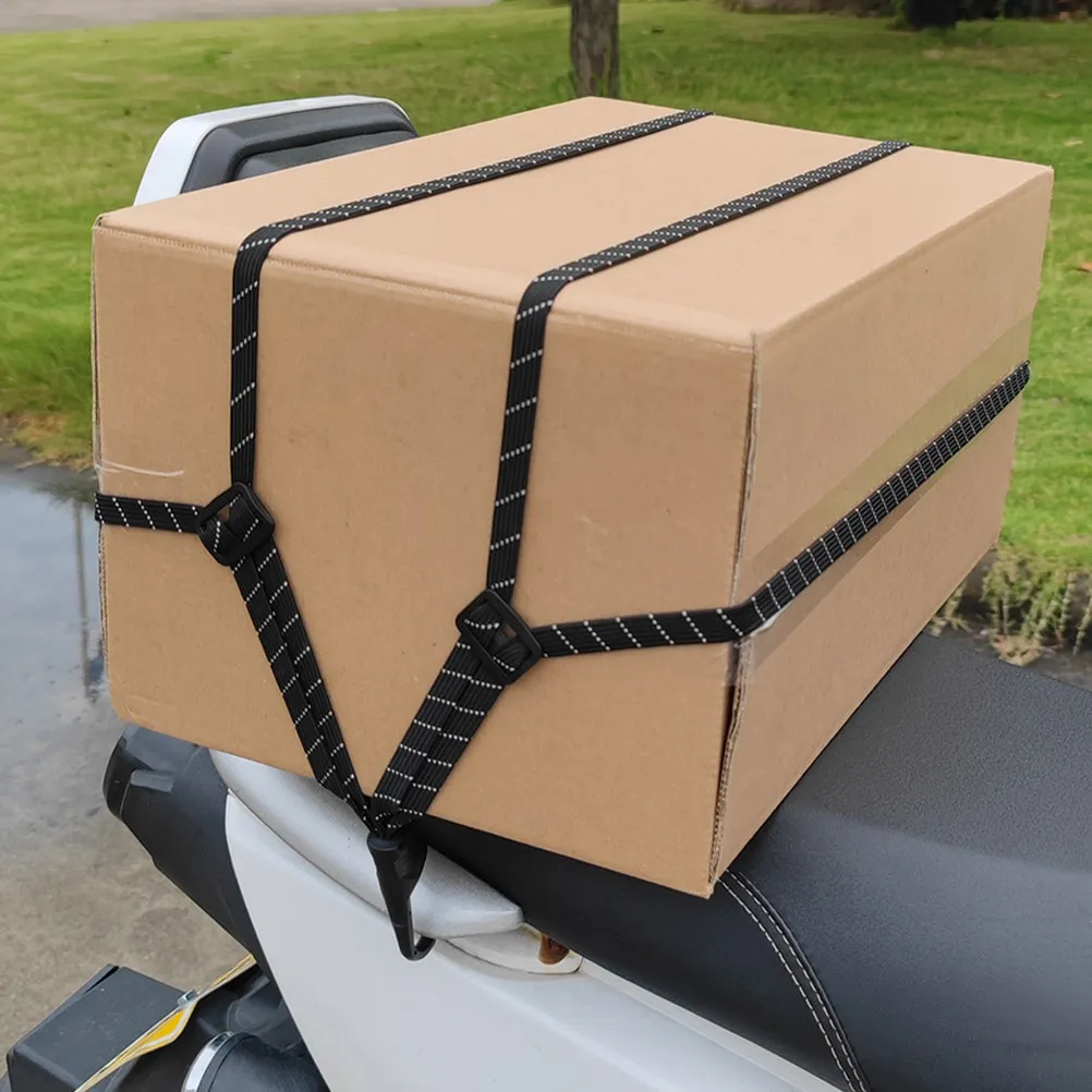 

4Pcs Heavy Duty Adjustable Nylon Cargo Straps with Hooks for Motorcycle Bike Luggage Camping Yard Work Outdoor Securing