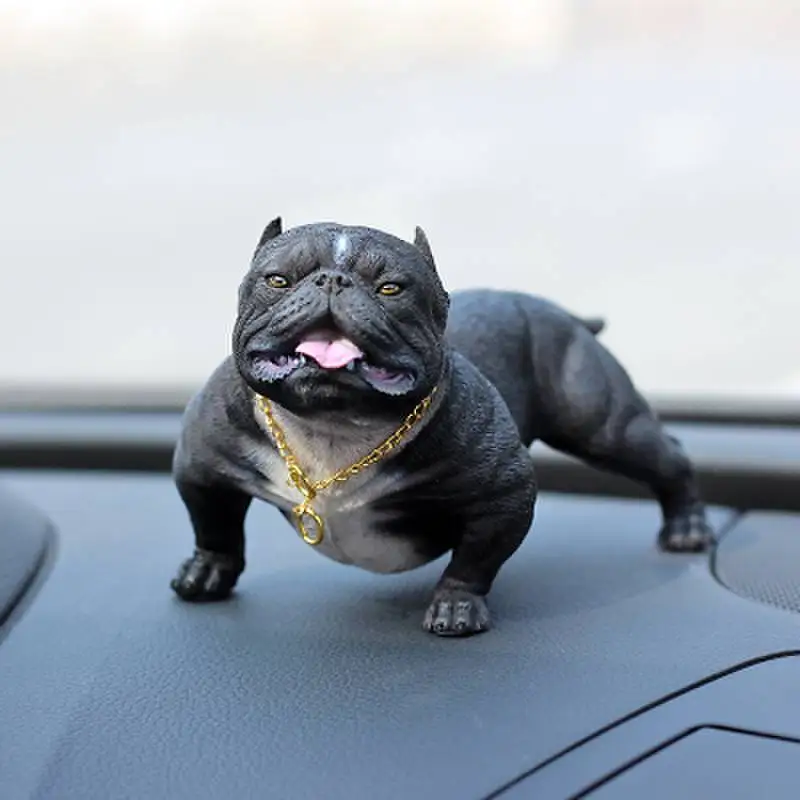 Creative American Bully Dog Decoration Car Ornaments Auto Interior Accessories Decoration Birthday Gift Home Decor
