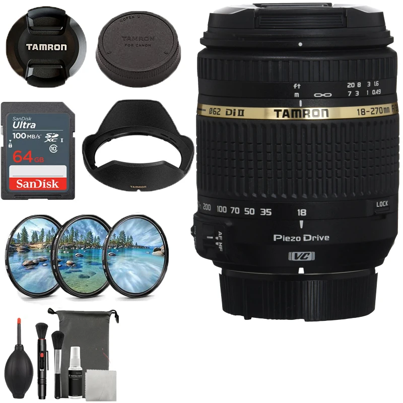 Tamron Auto Focus 18-270mm F/3.5-6.3 Di II (B008S)PZD All-In-One Zoom Lens with Built in Motor for Sony DSLR Cameras