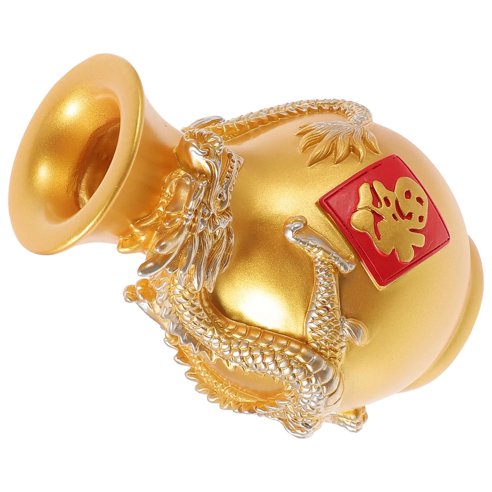 

Resin Dragon Flower Vase Vintage Tabletop Decor For Living Room Bedroom Home Office Dried Floral Arrangement Container