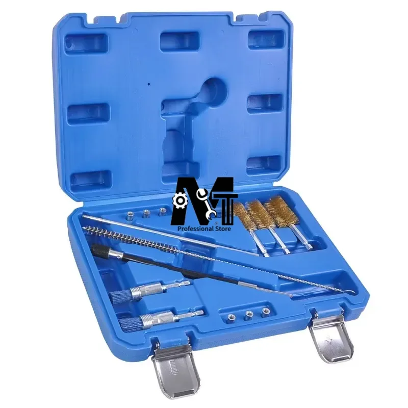14PCS Diesel Injector Seats Detailing Cleaning Brushes Driver Port Sealing Plugs Cleaner Tool Kit High Quality Car Brush