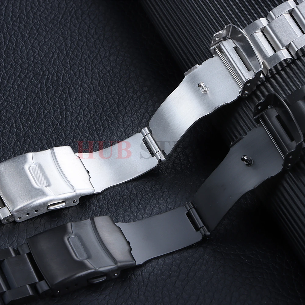 Solid Stainless Steel Watchband 18/19/20/21/22/23/24/25mm for Men Women Sport Strap for Seiko for Omega Foldinng Buckle Bracelet