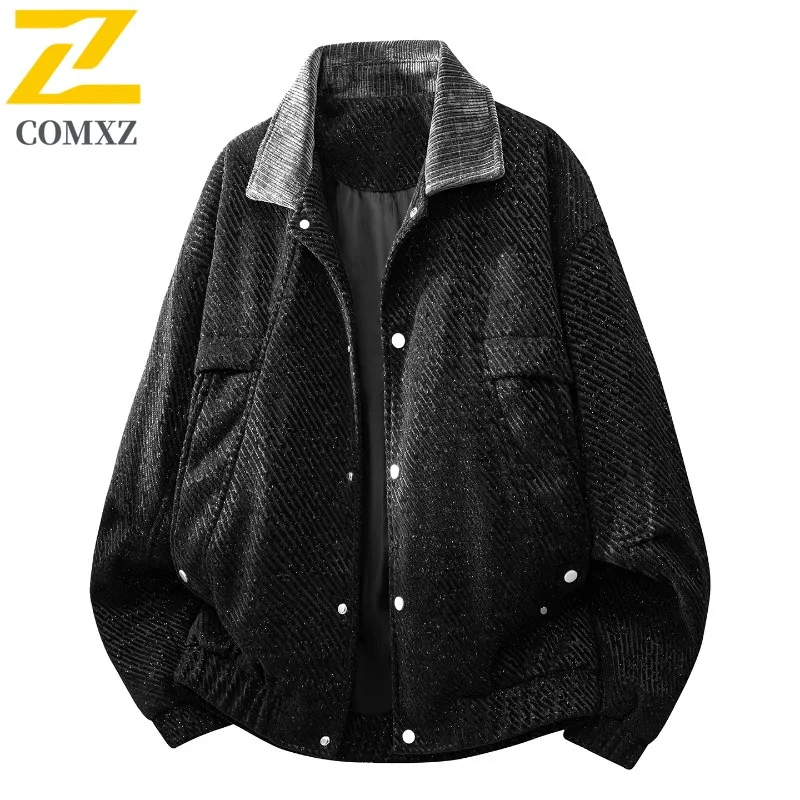

COMXZ Мужская куртка 2025 Премиум-стойка с воротником-стойкой для верховой езды, прочное легкое пальто для отдыха, кемпинга, легкая осенняя новая одежда