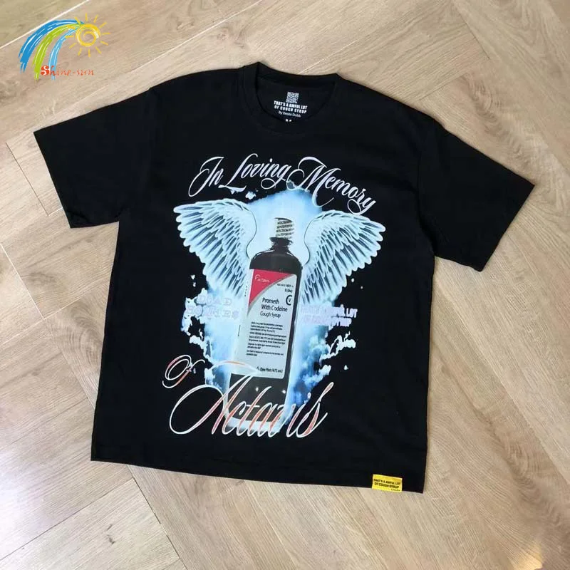 

Summer Style High Quality Cotton Graphics Print T Shirt Men Women Letters Logo That's A Awful Lot Of Cough Syrup T-Shirt Tee