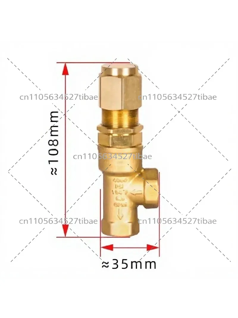 High Pressure Plunger Pump Safety Valve, Large Flow Brass Relief Valve for Car Wash, Farm Irrigation, Fogging System