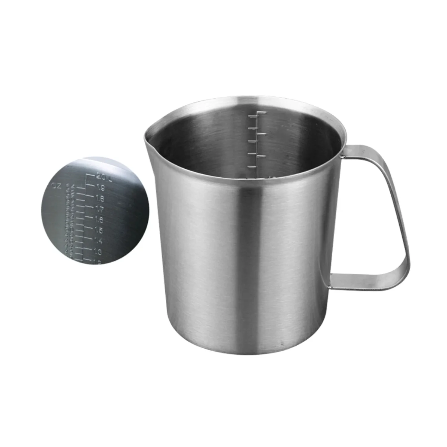 Practical Baking Liquid Large Capacity  Kitchen Thick Measuring Cup Coffee With Scale Nozzle Design Tea Milk Stainless Steel