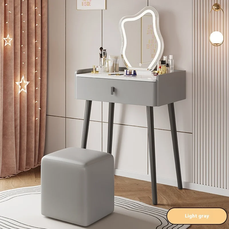 2025 New Style Italian-Style Solid Wood Dressing Table Storage Box Simple Modern Design for Small Apartments for Makeup Vanity