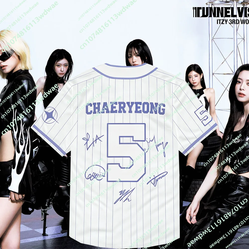 Nouveau T-shirt décontracté surdimensionné pour fans du groupe K-Pop ITZY 2026, imprimé lettres, tendance mode, idéal pour les concerts, assorti pour toute la famille