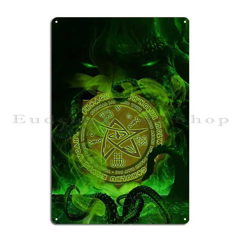 Cthulhu Breaking Seal Metal Signs Wall Decor Designer Club Home Plaques Tin Sign Poster