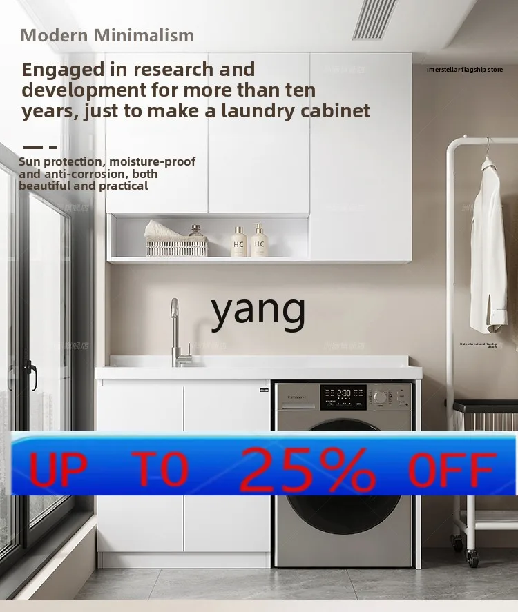 

Комбинированный угловой шкаф для стиральной машины LMM из алюминиевого сплава с раковиной и гладильной доской