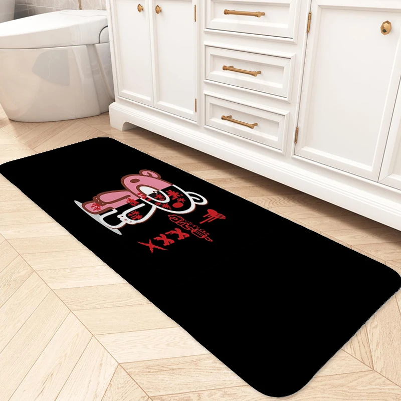 Bedroom Rug D-Gloomy Bear Custom Doormat Entrance Door Bathroom Foot Mat Corridor Kitchen Balcony Hallway Floor Carpet Home