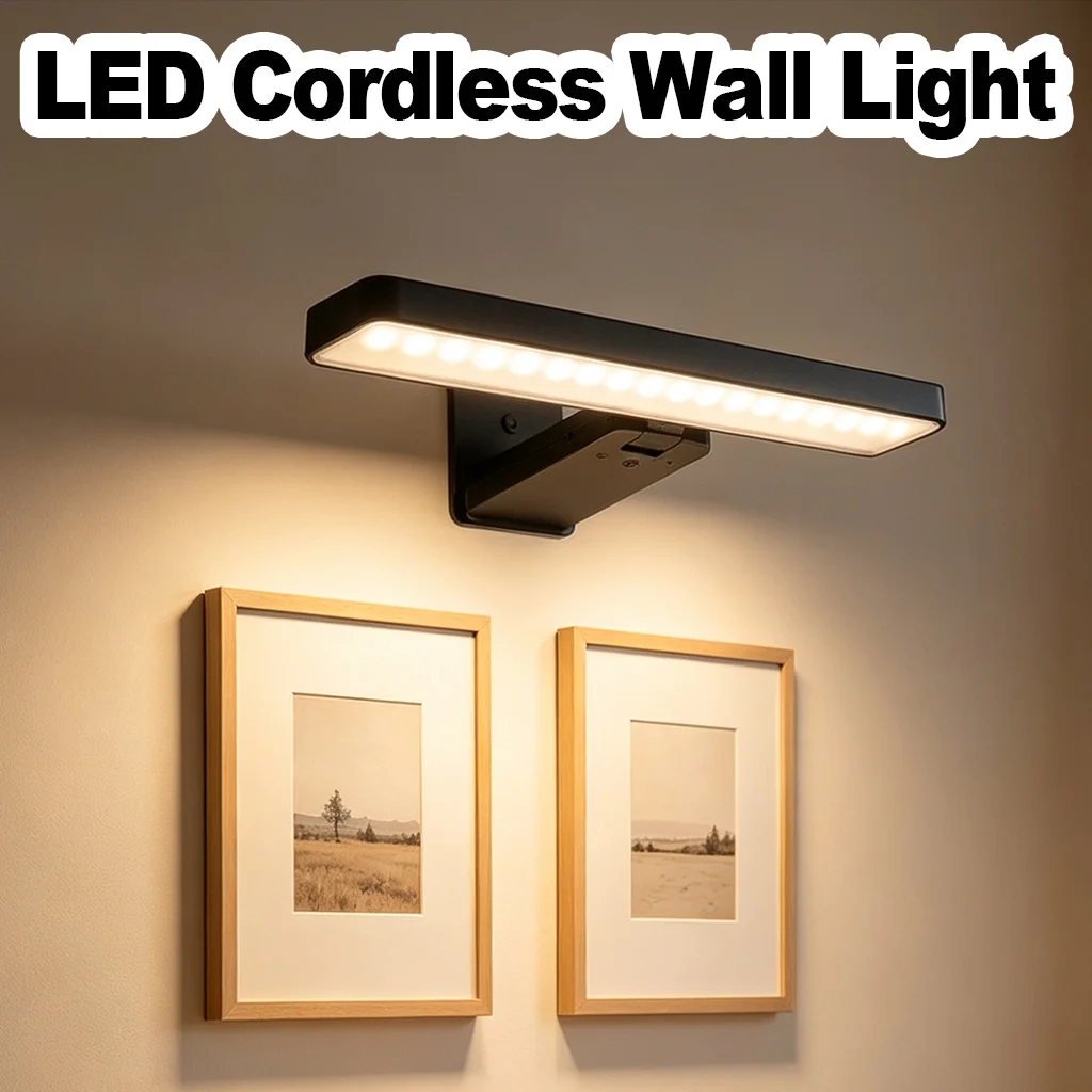 RGB Picture Lights with Remote Control USB Rechargeable Art Gallery Light Touch Control Detachable Paintings Light Adjustable An
