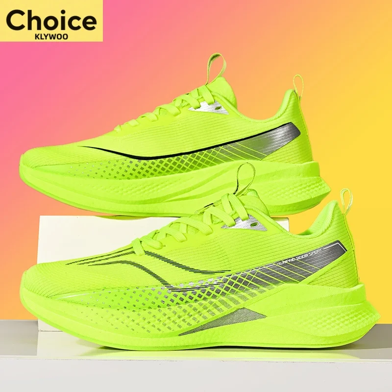 

Marathon Men Sports Running Shoes Air Cushion Carbon Board Breathable Lightweight Comfortable Women's Athletic Casual Sneakers