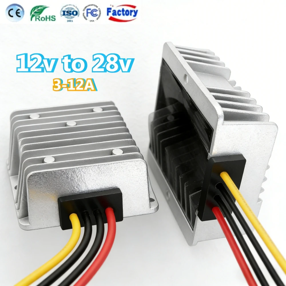 Boost Inverter Voltage Regulator 12V to 28V 3A 5A 10A 12A DC DC Step Up Converter Power Transformer Module For Audio Waterproof