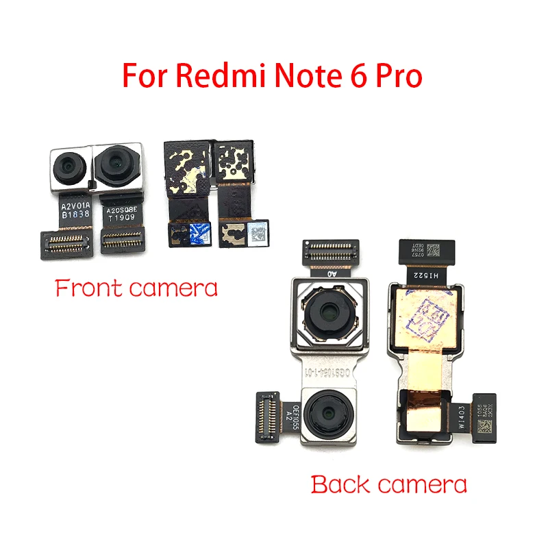 New For Redmi Note 6 Pro Back Rear Main Camera Note6 Pro Front Facing Camera For Xiaomi Redmi Note 6 Pro Big camera Flex Cable