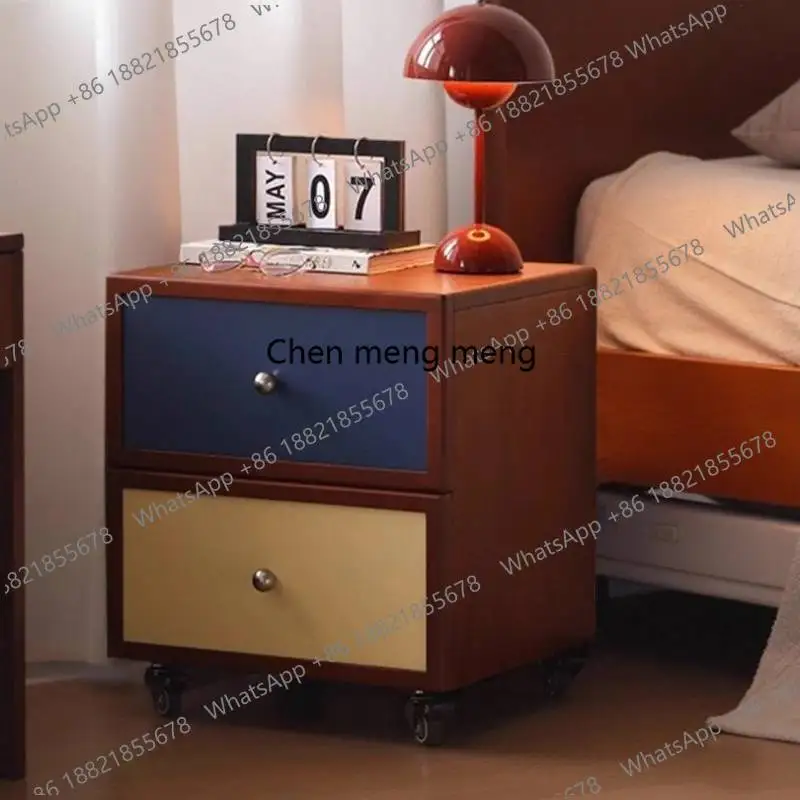 

Decor Dark Brown Nightstands Unique European Solid Wood Bedsides Table Storage Space Saving Mesitas De Noche Home Furniture