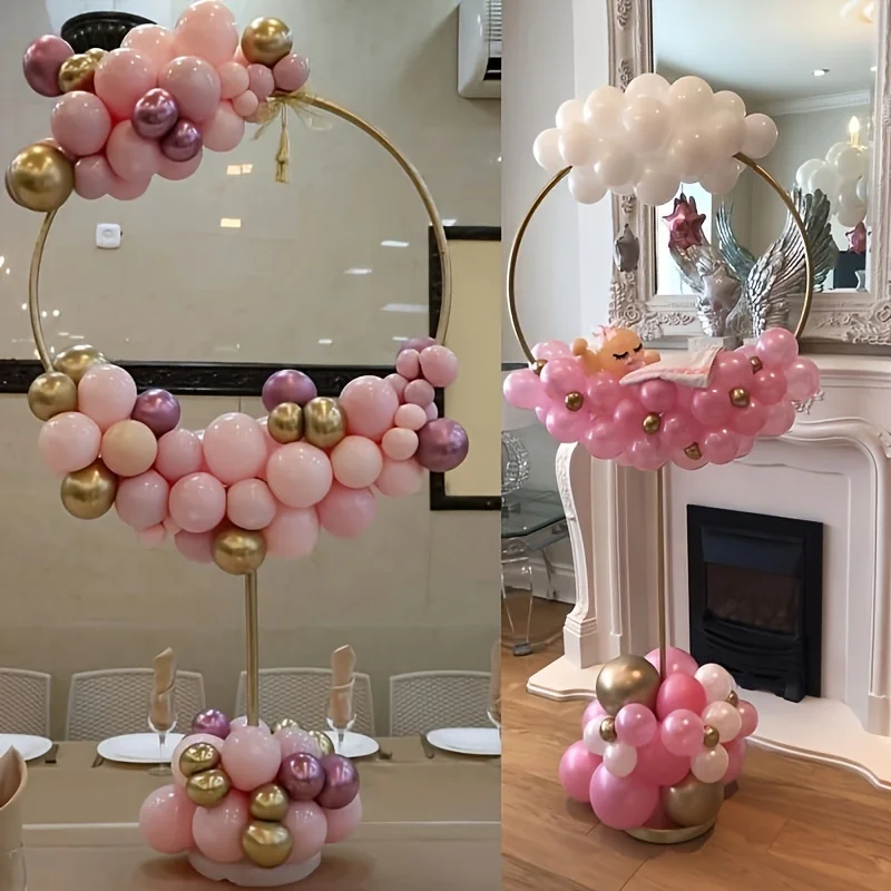 1/2set Round Balloon Stand Arch Balloons Wreath Ring For Wedding Decoration Baby Shower Birthday Party Christmas Ballon Garland