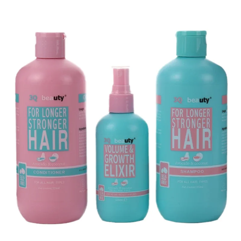 Hot Selling Longer Stronger Hair Shampoo and Conditioner 3Q Beauty 3 in 1 Smooth Fragrance  Black Hair Shampoo