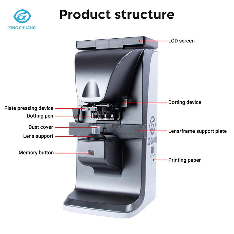 High Quality Optometry Equipment Digital Auto Lensometer Optical Equipment Automatic Focimeter with UV PD Printing