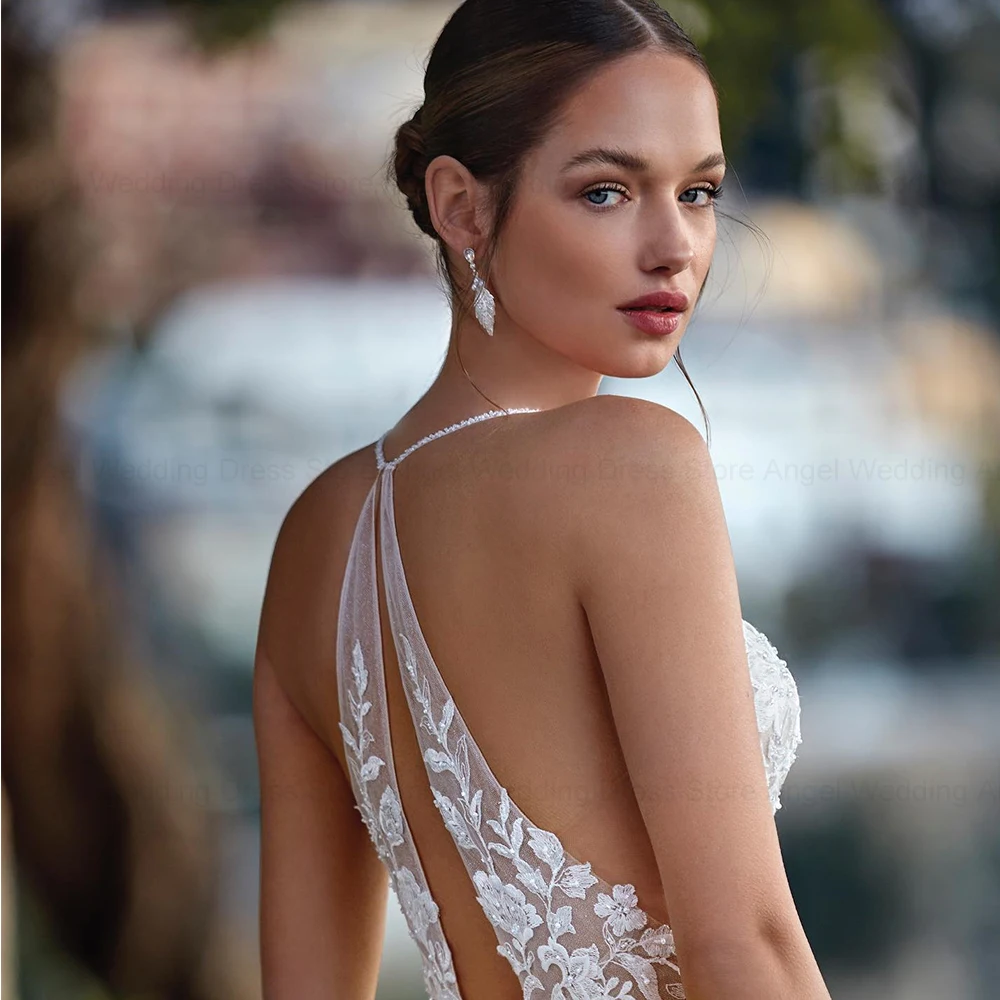 ANGEL Boho Luxury Lace Wedding Dress Sexy Backless A-line For Women 2025 Customized vestidos de novia Elegant For Bride