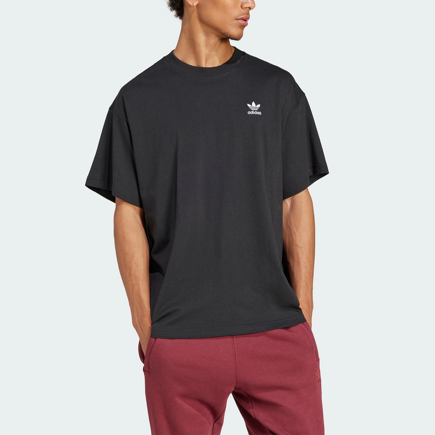 

Adidas Genuine Adidas Originals Men's Knit Loose Sport Casual Short-sleeve JD0349