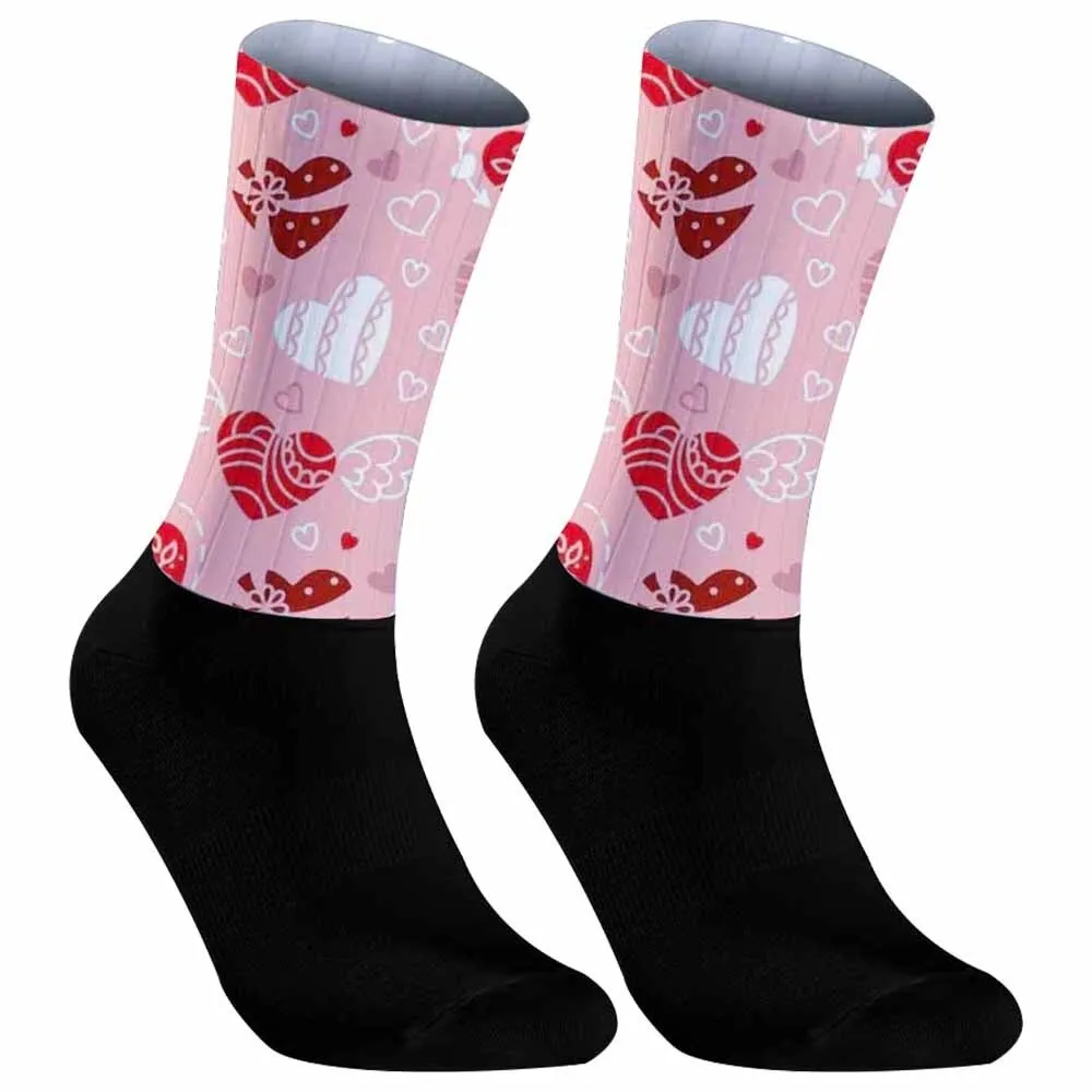 Men Women Road Bike Socks Breathable Cycling Socks Anti Slip Silicone Seamless Aero Socks New image 6