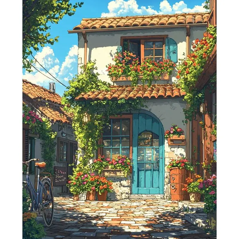 

RUOPOTY Landscape Paint by Number Kit for Adults DIY Acrylic Painting Set For Art Home Wall Decor Crafts