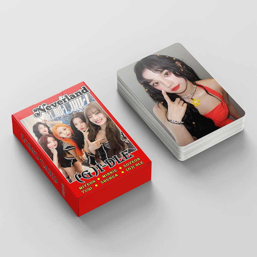 K-pop Lomo Cards Album para meninas, G, I-DLE, eu queimo cartão fotográfico, cartão postal, eu queimo, presente para fãs, 55pc set