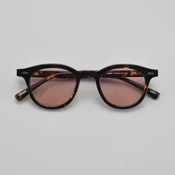 High Quality Acetate Sunglasses For Men And Women Designer Brand Lemtosh Bright Tortoise Frame Vintage Sun Glasses Gradient lens