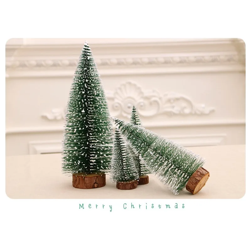 15/20/25/30 سنتيمتر مضيئة الثلوج انخفض شجرة عيد الميلاد عيد الميلاد الأسرة جو سطح المكتب الحلي السرير ليلة ضوء السنة الجديدة هدية