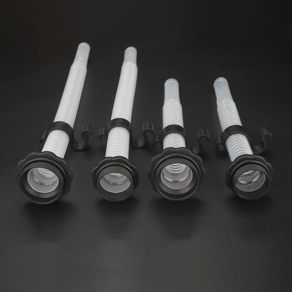 

2pcs Oil Guide For Gas Can Spout Extended Fuel Tube With Filter Black Durable Plastic Universal Replacement For Car Exterior