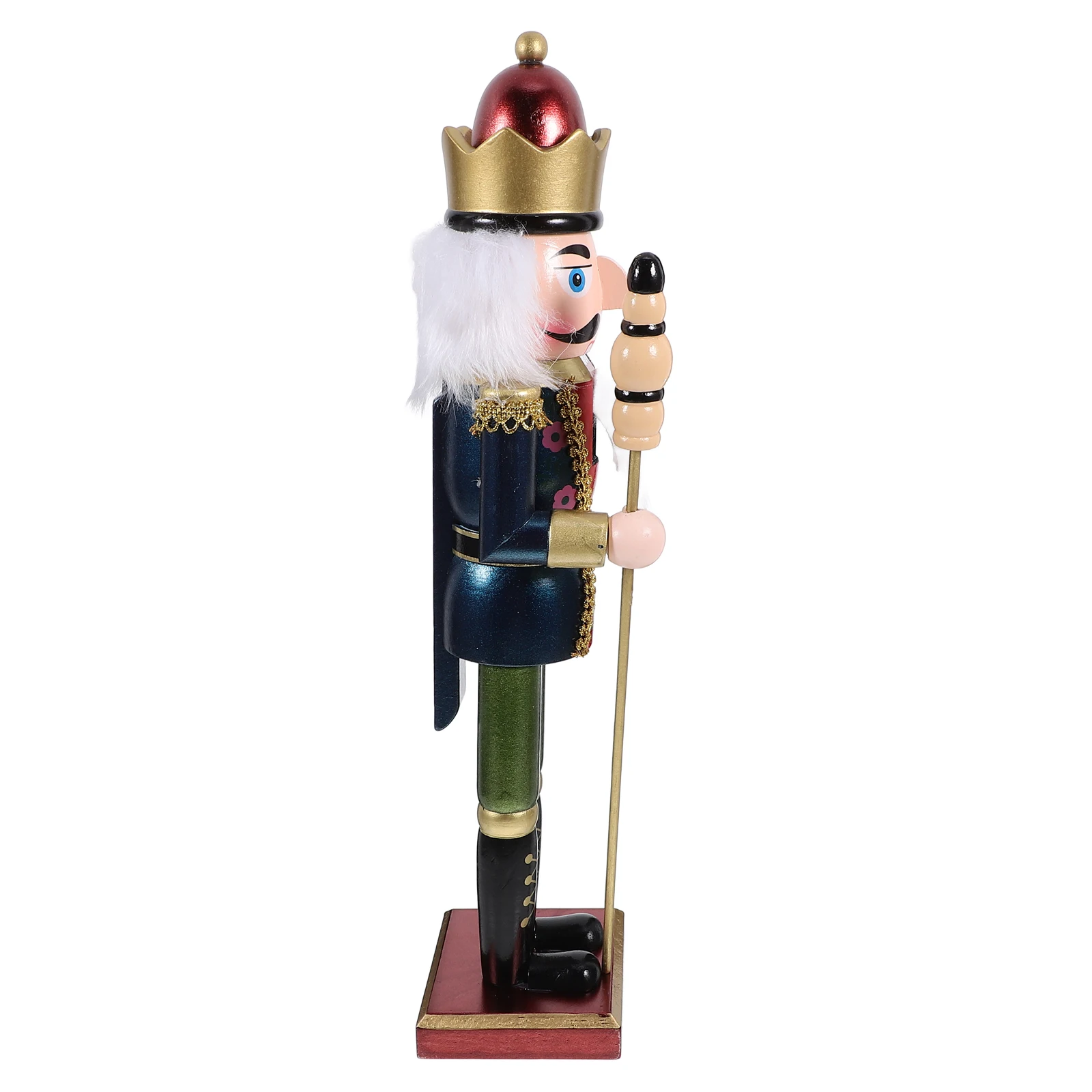

Xmas Nutcracker Statue Handcrafted Wood Decoration Festive Table Accent for Holiday Wedding Anniversary Engagement Decorations