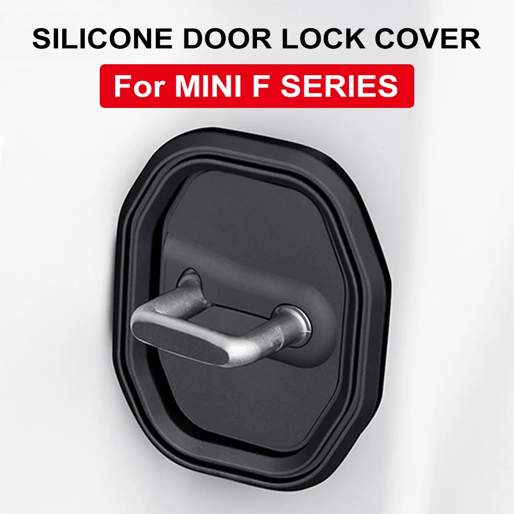 Car Door Lock Buckle Cover Protector for Mini Cooper F55 F56 F54 F60 Silicone Dustproof Resistant Cap Shell Auto Accessories