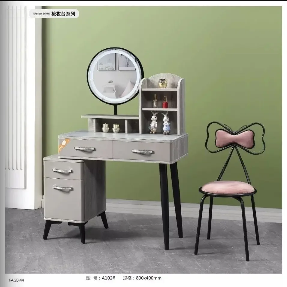 

Backrest Dresser Fairy Stool Simple Bedroom Makeup Chairs Nordic Bow Nail Chair Living Room Furniture Stools Girl's Ottomans