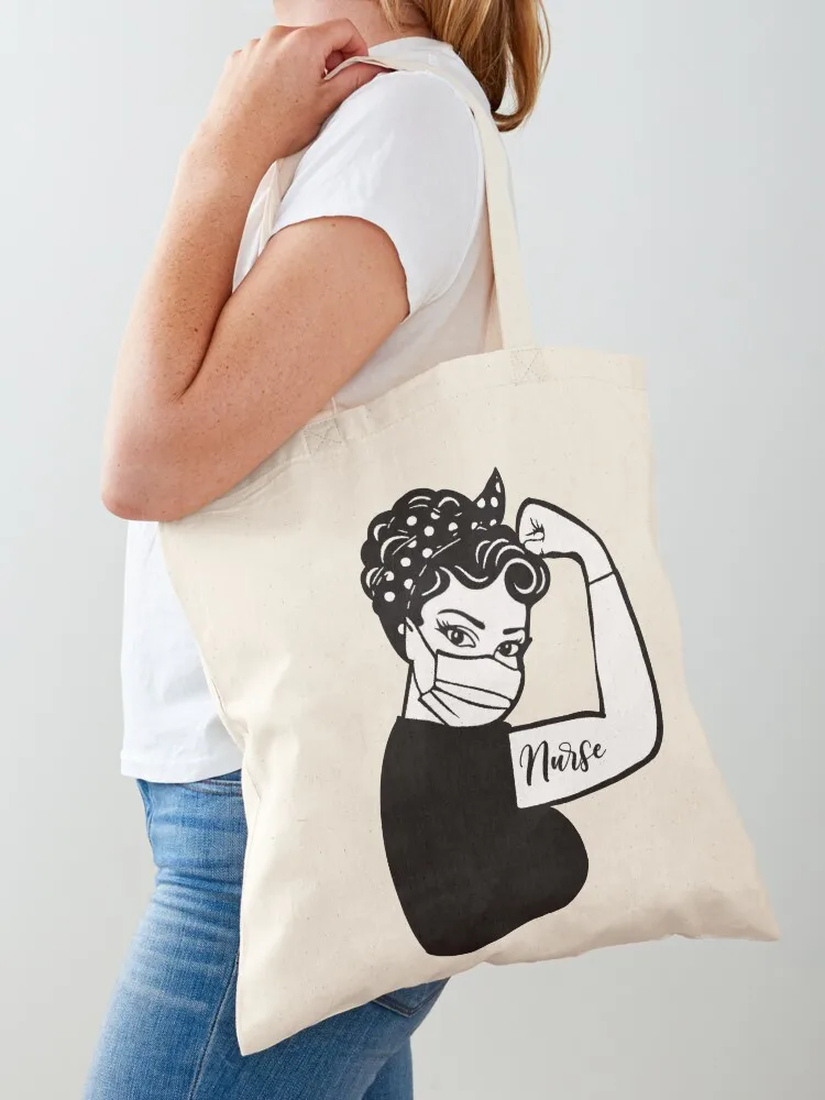 

RN Nurse life Front line warrior worker nurse nurses nursing mask essential employee rn Tote Bag Canvas bag Beach bag